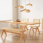 Rattan Hanging Lamp Boho Pendant Light Fixture Modern Style Hanging Light Bohia Natural Bamboo Handmade Hanging Lighting Set of 3 - size: 14"+19.7"+23.6"-3pcs