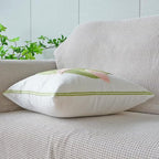 vctops Farmhouse Calla Lily Cotton Tufted Throw Pillow Cover Spring Floral Embroidery Pillowcase Soft Square Cushion Case for Sofa Couch Bed Chair (Pink C,18"x18") - color: Pink C