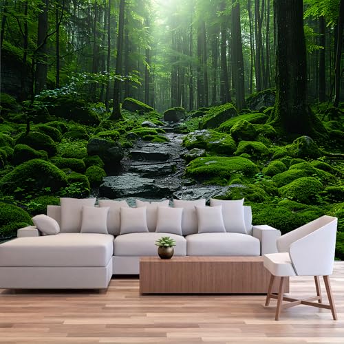 FENDROM Green Misty Forest Tapestry Nature Jungle Home Decor Landscape Wall Hanging for Living Room Bedroom Decoration Wall Art - color: Green Forest, size: 79"L x 59"W