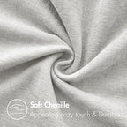 MIULEE Pack of 2 Light Gray Throw Pillow Covers 16x16 Inch Soft Chenille Pillow Covers for Sofa Living Room Couch Solid Dyed Cases - color: Moonbeam Gray, size: 16" x 16" (Pack of 2)