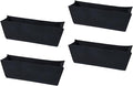Non-Woven Fabric Plant Grow Bags Replacement Coco Liner Window Basket,Trough Shaped Wall and Deck Mount Planters,Round Hanging Basket (4Pack, 24)