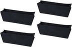 Non-Woven Fabric Plant Grow Bags Replacement Coco Liner Window Basket,Trough Shaped Wall and Deck Mount Planters,Round Hanging Basket (4Pack, 24)