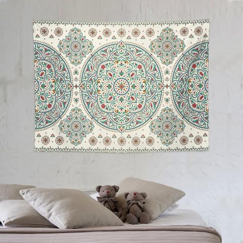 KANEPE Mandala Tapestry Blue Green Red Luxury Floral Pattern Wall Hanging Tapestries Home Decor for Living Room Bedroom Apartments Farmhouse Dorm,40inx30in (102×76cm)【Small】 - color: Boho-8, size: 40Wx30L