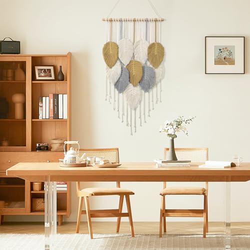 LOMOHOO Macrame Wall Hanging,Boho Home Decor,Bohemian Woven Decoration for Bedroom Living Room Apartment Dorm Gallery Perfect Handmade Gift Ideas 16.5" W x 30.7" L - color: 16.5" W x 30.7" L