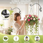 Lifyzoon Swivel Bird Feeder Hanger Hook: 12 Inch Swivel Hanging Plant Bracket, 50lbs Weight Capacity - Heavy Duty Outdoor Hooks for Hanging Bird Feeders, Flower Baskets, Lanterns, Wind Chimes - size: 12 Inch