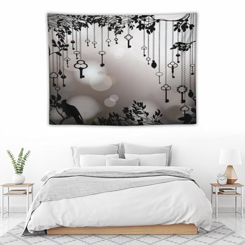 Houselerax Gothic Crow Tapestries,Black Birds Crow Gothic Dark Witchy Wall Hanging Decor Tapestry for Bedroom Living Room 60"x40" - color: Gothic-1, size: W60xL40in