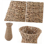 Holibanna Floor Vase Decorative Woven Vase Plant Stands Rustic Wedding Decor Wicker s Tall Ornament European Style Flower Basket Desktop Flower Arrangement Office Straw