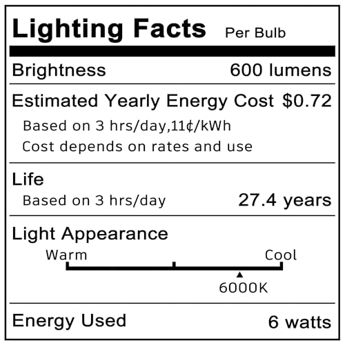 E12 LED Candelabra Light Bulb 6W 6000K Daylight White AC120V 600lm Dimmable E12 T6 C7 Candle Small Base 60 Watt Replace Ceiling Fan Pendant Chandelier Lighting Living Rooms, 4 Pack - color: 6000k Daylight White, size: 6 Watt-Dimmable-4 Pack