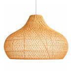 Natural Rattan Pendant Light for Kitchen Island, Ceiling Light Wicker Lampshade Lantern 14.1" Bamboo Lamp Hanging Light Ceiling Lighting Fixture Suitable for E26/27 Lamp Holder - color: Natural