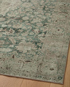 Loloi Magnolia Home by Joanna Gaines Sinclair Collection SIN-05 Jade/Sand 2'-3" x 7'-6", .25" Pile Height, Machine Washable, Runner Rug - color: Jade / Sand, size: 2'3" x 7'6" (Rectangular)