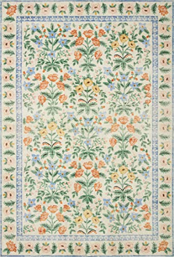 Loloi Rifle Paper Co. Eden Collection EDE-02 Mughal Garden Cream 2'-6" x 11'-6" Runner Rug feat. CloudPile™ - color: Mughal Garden Cream, size: 2'6" x 11'6" (Rectangular)
