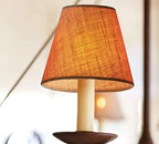 Small Lamp Shade Set of 6 Chandelier Shades 3" X 6" X 5" Burlap Lampshade Clip On Bulb Farmhouse Chandelier Shade - color: Natural