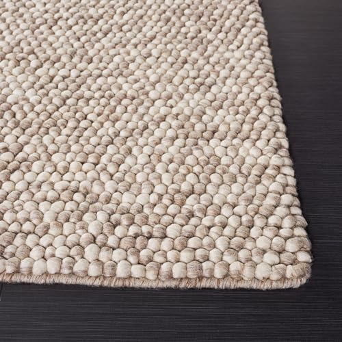 SAFAVIEH Natura Collection Accent Rug - 2'3" x 4', Beige, Handmade Wool Blend, Textured Design, Ideal for Hallway, Bedroom, Foyer (NAT620B) - color: Beige, size: 2'3" x 4' (Rectangular)