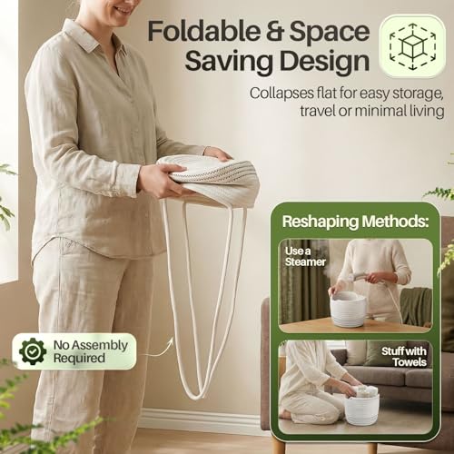 Flexzion Macrame Plant Hanger Basket for Indoor Plants - 8 Inch Jute Rope Planter Pot Cover, Woven Hanging Plant Holder Up to 7 Inch Pots, Boho Hanging Planters Home Decor Storage Organizer (White) - color: White, size: 8" x 6"