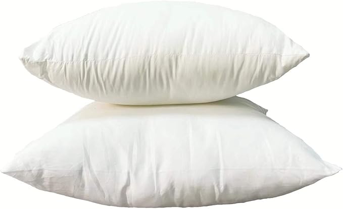 Luxury Pillow Inserts, Pack of 4, 22 x 22 inches Hypoallergenic Ultra Soft White Polyester Microfiber Durable Couch Cushion Fillers