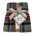 CHEF L HOME & KITCHEN Lightwight Throw Gray/RED Plaid with Tassels/Fringe- 60" x 50" - color: Gray