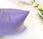Aiking Home Woven Fine Faux Linen Throw Pillow Cover, Size 18"x18", Lavender - color: Lavender, size: 18" x 18" (Pack of 1)