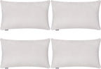 Thmyo 4-Pack 100% Cotton Lumbar Comfortable Solid Decorative Throw Pillow Case Rectangle Cushion Cover Sublimation Blank Pillow Covers DIY Throw Pillowcase(12x20inch/30x50cm,Light Silver Grey)