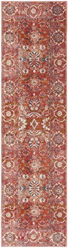SAFAVIEH Persian Collection Runner Rug - 2'2" x 12', Red & Orange, Oriental Distressed Design, Non-Shedding & Easy Care, Ideal for High Traffic Areas in Living Room, Bedroom (VTP471Q) - size: 2'2" x 12' (Runner)