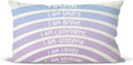 QIYUHOY Boho Rainbow Classroom Throw Pillow Covers, Book Center Calming Corner Playroom Decor Pillow Case, Purple Pillow Cover, I Am Kind Smart Brave Confidence 12x20 Inch Pillowcase(Royal Purple)
