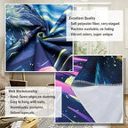 Amonercvita Blacklight Alien UFO Tapestry Neon Mushroom Floral Tapestries UV Reactive Yoga Meditation Tapestry Fantasy Forest Tapestries Wall Hanging Backdrop for Home Decor - size: 70.8"L x 92.5"W