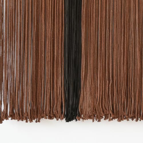 Macrame Wall Hanging Large Dip Dye Tapestry Fiber Wall Art Boho Bedroom Décor 57''W*35''L - color: Brown