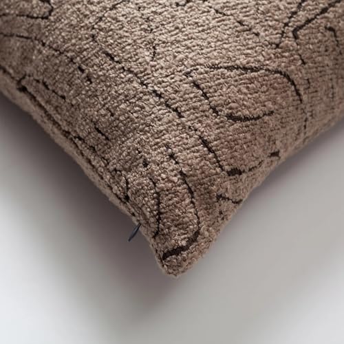 Throw Pillow Covers, Pack of 1 Woven Jacquard Cushion Covers for Sofas, Couches, Bed, Boho Home Decor, Cozy Soft and Comfortable Pillow Cases Bed, Amorf, Brown 14x28 Inch - color: Brown, size: 28" x 14" (Pack of 1)