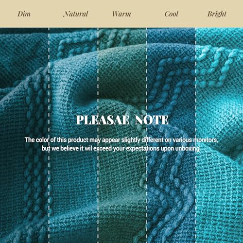 BATTILO HOME Teal Blue Throw Blanket for Couch, Decorative Throw Blanket for Sofa Bed Room Home Decor, 50"x60" - color: Teal, size: 50 x 60 in.