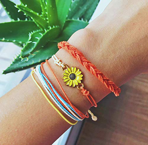 choice of all String Bracelets for Women Boho Wave Surfer Beach Wear Cute Bracelets Set Summer Friendship Jewelry Accessories Beach Stuff - color: E2:10 pcs ocean mountain string bracelets