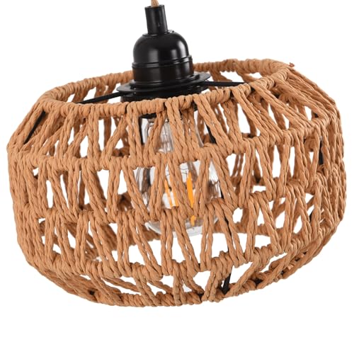 Plug in Wall Sconce,Farmhouse Wicker Wall Lamp Plug in,Hand Woven Rattan Wall Light Farmhouse Rustic Boho Sconces Wall Lighting for Living Room Bedroom - color: Wall Sconces, size: 1 PACK