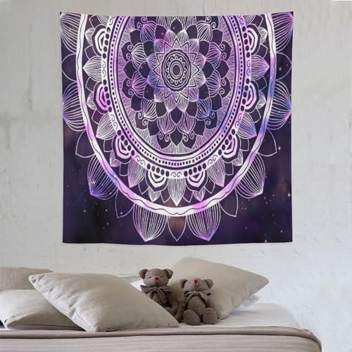 HZOHNAGO Mandala Tapestry Abstract Ancient Geometric Star Field Colorful Galaxy Pattern Printed Wall Tapestry Watercolor Abstract Wall Hanging for Bedroom Living Room Dorm 60" W x 60" H - color: Mandala-1, size: 60"L x 60"W