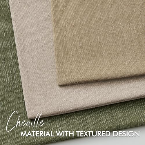 Set of 2 Textured Throw Pillow Covers Decorative Soft Accent Square Chenille Pillowcases Neutral Farmhouse Cushions Modern Home Decor for Couch Sofa Bedroom Living Room 18x18 Inch, Beige - color: Beige, size: 18" x 18" (Pack of 2)