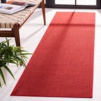 Martha Stewart x SAFAVIEH Area Rug Collection - 2'3" x 8' Runner, Red, Sisal & Jute, Farmhouse Style, Ideal for Living Room, Bedroom, Foyer, Hallway (MSR9501Q) - color: Red, size: 2'3" x 8' (Runner)