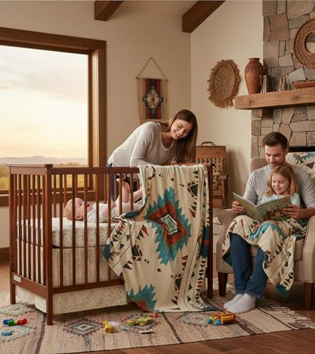 Aipon Boho Aztec Throw Blanket 50"x 60", Western Indian Native American Blanket Southwestern Decor, Beige Soft Cozy Lightweight Throws Blankets Gifts for Women Men Couch Bed Sofa Chair - color: Beige, size: 50.00'' × 60.00''