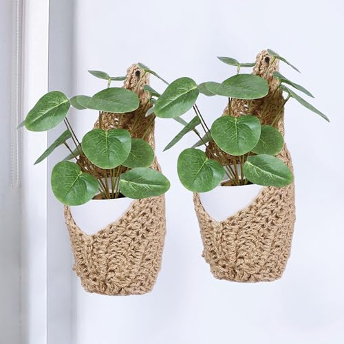 2 Pack 4-inch Hanging Planters for Indoor Plants, Macrame Wall Plant Hanger | Wall Plant Holder, Wall Planters for Indoor Plants (2 Pack, up to 4 inch Pot) - size: Small