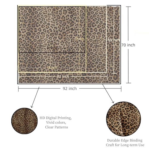 Feelyou Leopard Tapestry Cheetah Decor Wall Hanging Geometric Wall Tapestry African Safari Animal Tapestries Modern Abstract Pattern for Kid Boy Men Artwork, XLarge 70"x92" - color: Brown, size: 92"L x 70"W