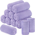 Buryeah 12 Pcs Flannel Throw Blanket Bulk 50 x 60 in Sleepover Blanket Outdoor Wedding Throw Lightweight, Oeko-tex Standard 100 Certified for Sofa Homeless Gifts (Light Purple) - color: Light Purple