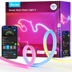 Govee RGBIC Neon Lights, LED Smart Neon Rope Light 2 Works with Matter, Alexa, Google Assistant, Custom DIY Neon Strip Lights for Bedroom and Holiday Decor, Softer Material, 32.8ft, White - size: 32.8ft