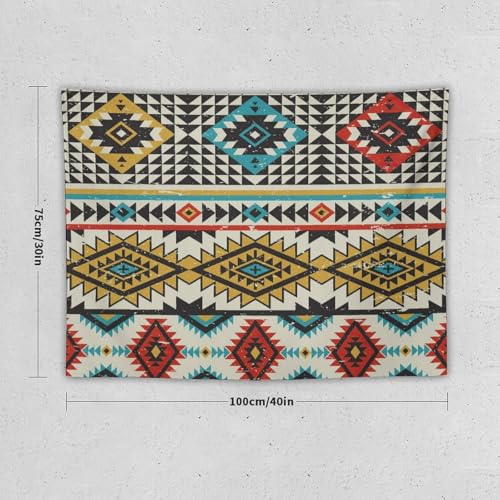 Bohemian Patchwork Aztec Tapestry, Geometric Aztec Pattern Vintage Tapestries Home Decor for Living Room Bedroom Decoration 40in Wx30in H (102×76cm) - color: Bohemian Tapestry-31, size: 40in"Wx30in"H (102×76cm)