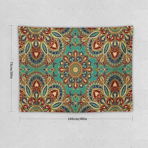 KANEPE Colorful Mandala Tapestry Retro Mandalas Flower Pattern Wall Hanging Tapestries Home Decor for Living Room Bedroom Apartments Farmhouse Dorm,40inx30in (102×76cm)【Small】 - color: Boho-9, size: 40Wx30L
