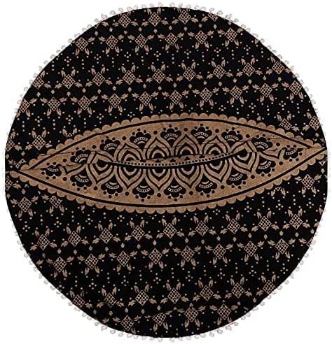 32" Ombre Mandala Floor Pillow Mediation Cushion Seating Throw Hippie Decorative Bohemian Ottoman Poufs Pom Pom Pillow Cases Boho Indian Pillow Sham