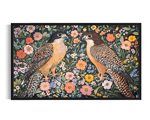 Falcons William Morris Wall Art Poster Prints, Vintage Flowers Tapestry, Floral Decor for Living Room, Bedroom, Office, Bathroom AA12 (Falcons, 24 x 48 inches (1 Panel), Unframed) - color: Falcons, size: 24 x 48 inches (1 Panel)
