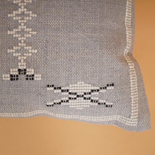 Indian Cotton Cushion Cover Sabra Kilim Pillow Cover Designer Decorative Sofa 18x18 Inche Handwoven Cushion Case for Farmhouse Home Decor Spring Decorative Pillow (Pattern 11) - color: Pattern 11