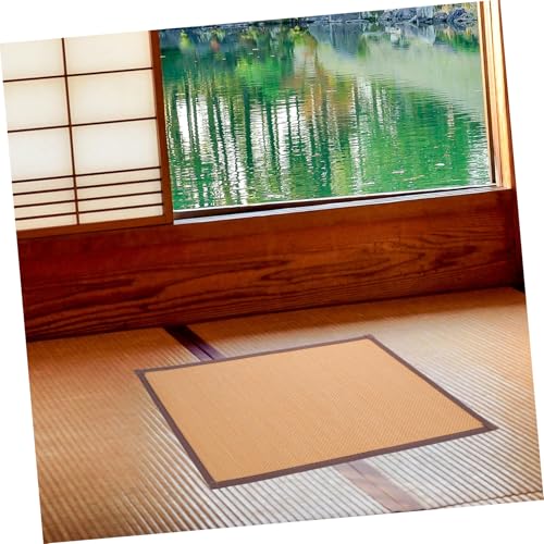 Natural Woven Floor Pillow Boho Home Decor Seating Mat Carbonized Thickness