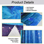 Lahasbja Galaxy Tapestry Blue Starry Sky Universe Space Tapestries Wall Hanging Mysterious Nebula Stars Backdrop for Living Room Dorm - size: 51.2"L x 59.1"W