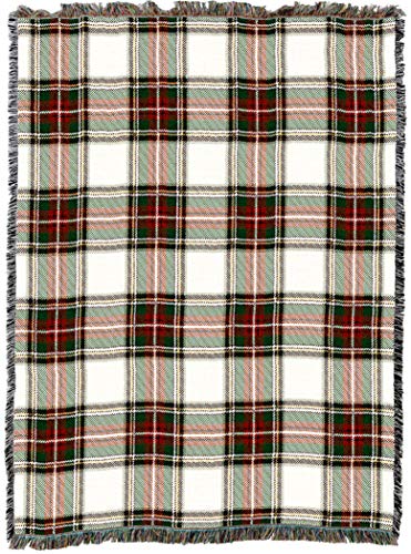 Pure Country Weavers Plaid Blanket Stewart Dress Tartan - Patterns Gift Tapestry Throw Woven from Cotton - Made in The USA (72x54) - color: Stewart Dress