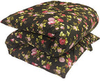 Twin Size Traditional Japanese Floor Futon Mattresses, Tatami Foldable Cushion Mats, Yoga, Meditaion 80 x 39 x 3 (Red Rose Black) - color: Red Rose Black