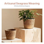 MagiDeal Woven Planter Basket,Storage Bins Ornament Flower Vase Flower Pot Planter Containers for Kitchen Home Outdoor,Office Picnic, S - size: Small