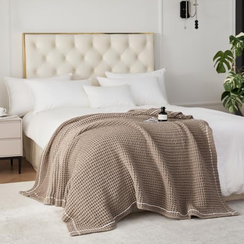 WESHIONGOO Throw Blanket for Couch Soft Knit Throw Blanket with Chenille Yarn Non-Shedding, Chenille Blanket for Living Room Bed Sofa (Coffee Brown, 50"*60") - color: Coffee Brown