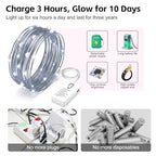 8 Pack Rechargeable LED Fairy Lights 7Ft 20LED Battery Operated with Remote, DIY Timer & 8 Modes, Mini Twinkle String Lights for Indoor Christmas Wedding Mason Jar Bedroom Party Table (White) - color: White